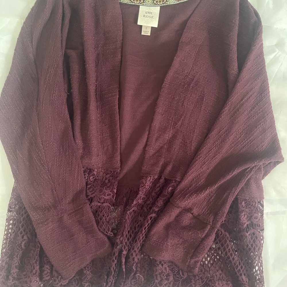 Knox Rose Red Ruffled Cardigan